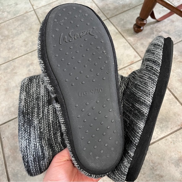 NWOT La Senza Knitted Wool-Like Plush Fleece Non-Slip Rubber Sole House Slipper - Picture 4 of 6